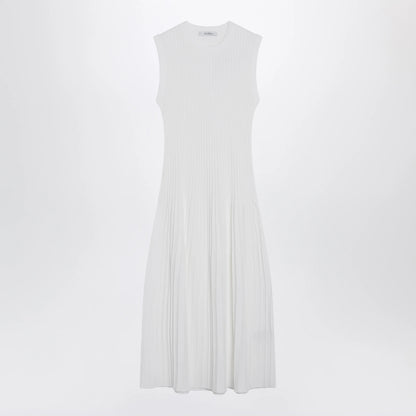Max Mara Midi dress in white crêpe viscose