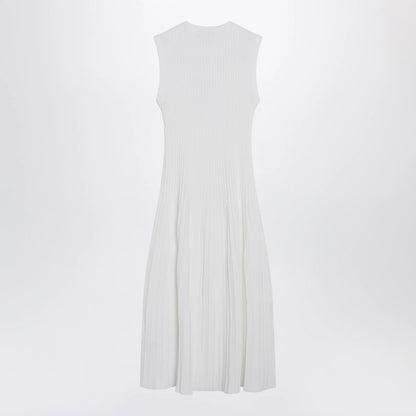 Max Mara Midi dress in white crêpe viscose