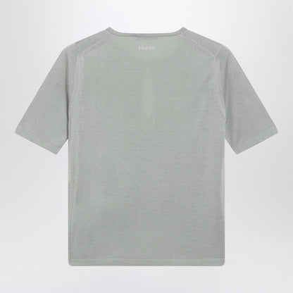 Max Mara Crewneck sweater in pastel green silk and cashmere