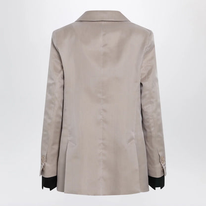 Max Mara Oversized linen and organza blazer in pink