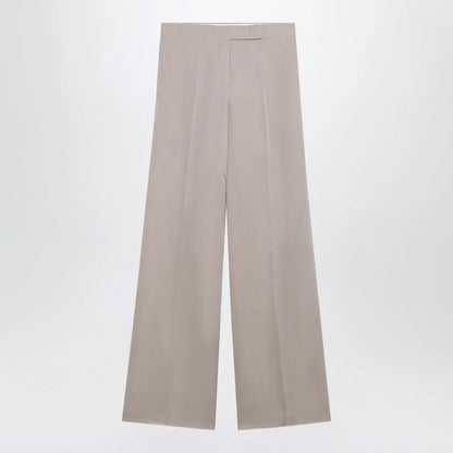 Max Mara Long silk trousers in pink