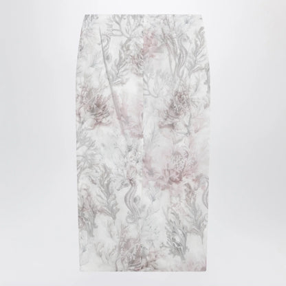 Max Mara Pencil skirt in printed gabardine and organza
