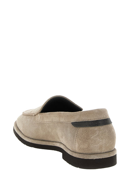 Brunello Cucinelli Monile Suede Loafers