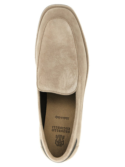Brunello Cucinelli Monile Suede Loafers