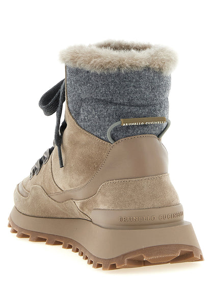 Brunello Cucinelli Lace-up Ankle Boots With Hooks
