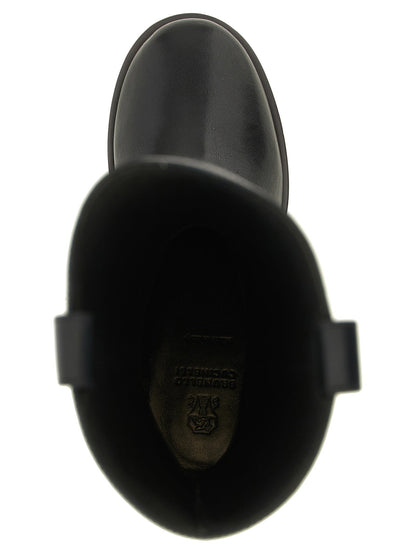 Brunello Cucinelli Riding Leather Boots With Precious Detail