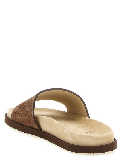 Brunello Cucinelli Suede Slides