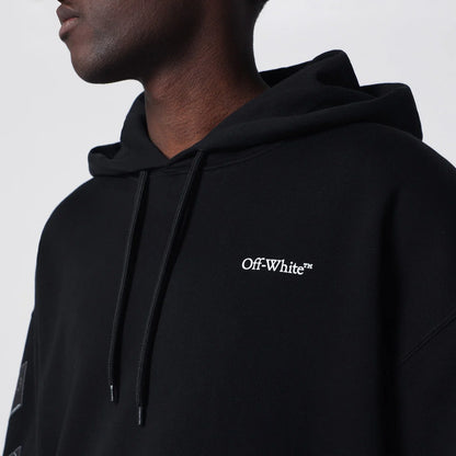 Off White Off-White™ Black hooded sweatshirt with logo print