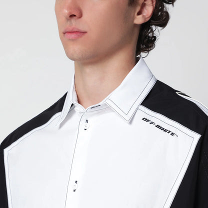Off White Off-White™ Off-White white/black Race Logo Star bowling shirt