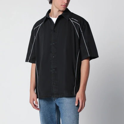 Off White Off-White™ Off-White black OWR Garment-Dyed Gabardine Sporty bowling shirt