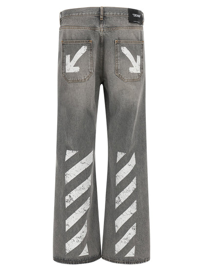 Off White Half Arrow Diag Slim Jeans