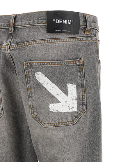 Off White Half Arrow Diag Slim Jeans