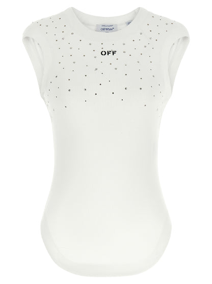 Off White Top Swarowski