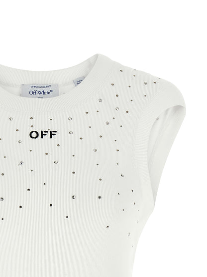 Off White Top Swarowski