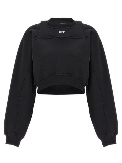 Off White Cropped Sweatshirt