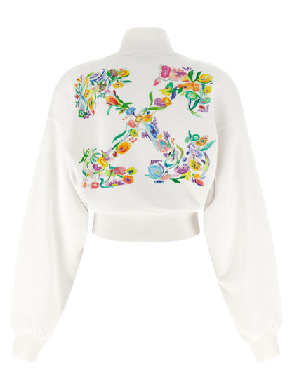 Off White Arrow Glowing Flower Sweatshirt