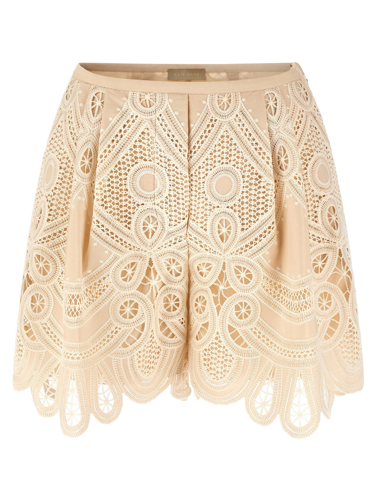 Elie Saab Macramé Embroidery Shorts