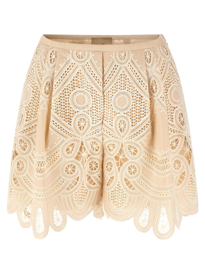 Elie Saab Macramé Embroidery Shorts