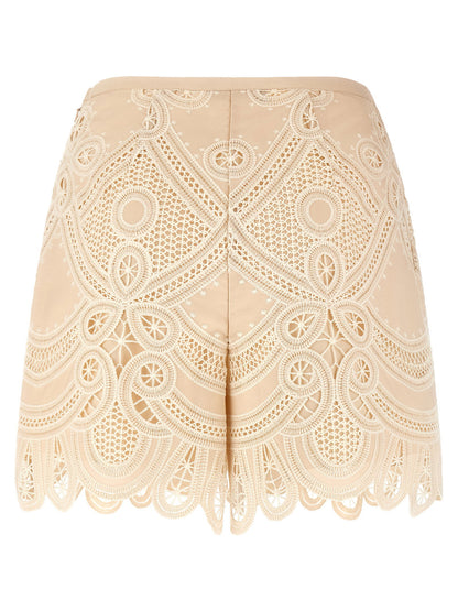 Elie Saab Macramé Embroidery Shorts