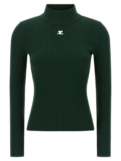 Courreges Reedition Rib Knit Sweater