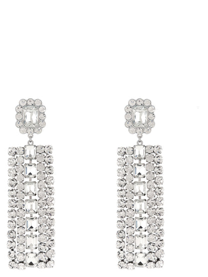 Self-Portrait Multi Crystal Droplet Earrings