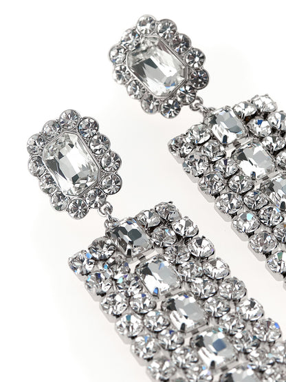 Self-Portrait Multi Crystal Droplet Earrings