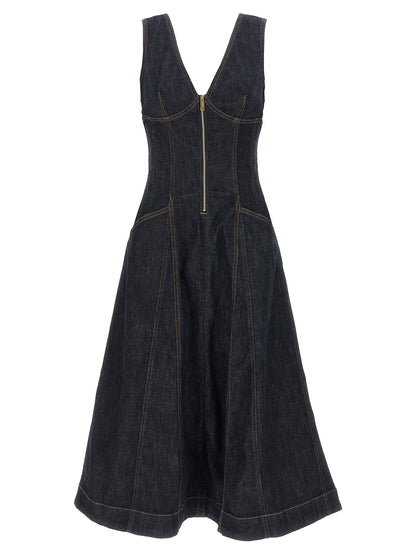 Self-Portrait Indigo Denim Midi Dress