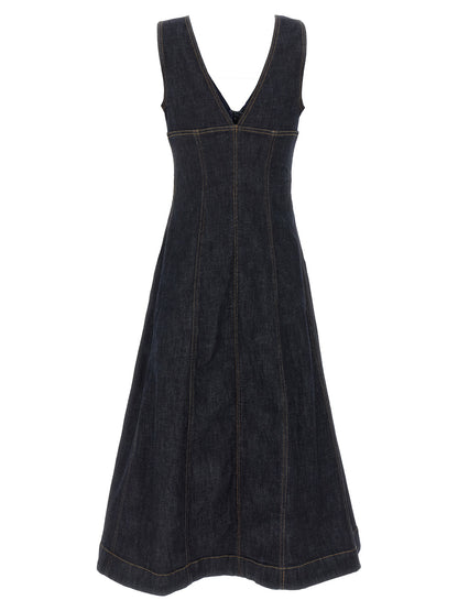 Self-Portrait Indigo Denim Midi Dress