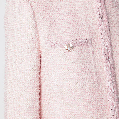 Self-Portrait SELF PORTRAIT Pink bouclé jacket