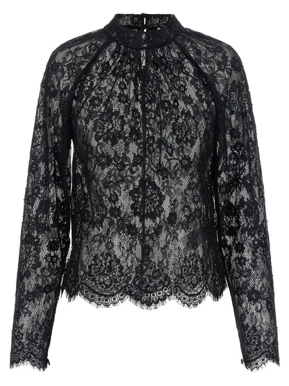 Self-Portrait Black Lace Blouse