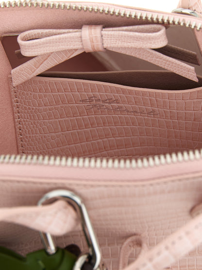Self-Portrait Embossed Leather Handbag