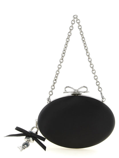 Self-Portrait Clutch Satin Oval