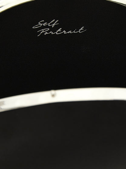 Self-Portrait Clutch Satin Oval