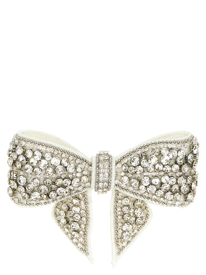 Self-Portrait Crystal Embellished Bow Hair Clip