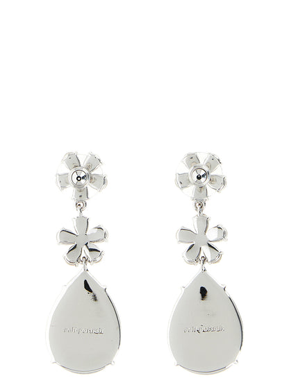 Self-Portrait Crystal Flower Tiered Earrings