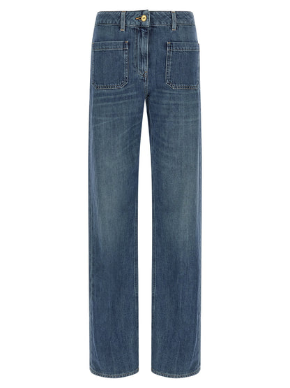Elisabetta Franchi Logo Embroidery Jeans