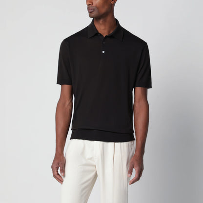 ZEGNA Dark brown wool polo