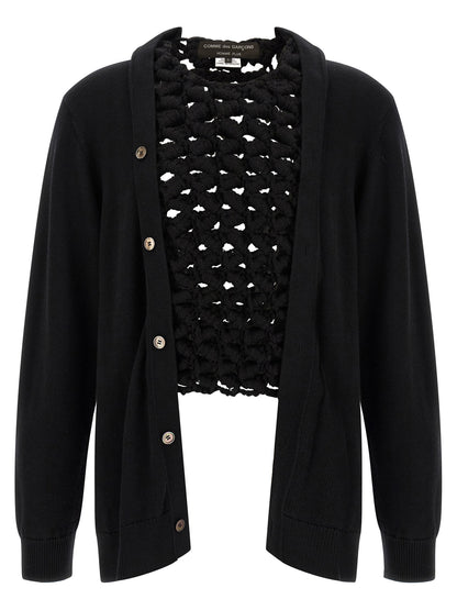 Comme Des Garçons Homme Plus Woven Insert Cardigan