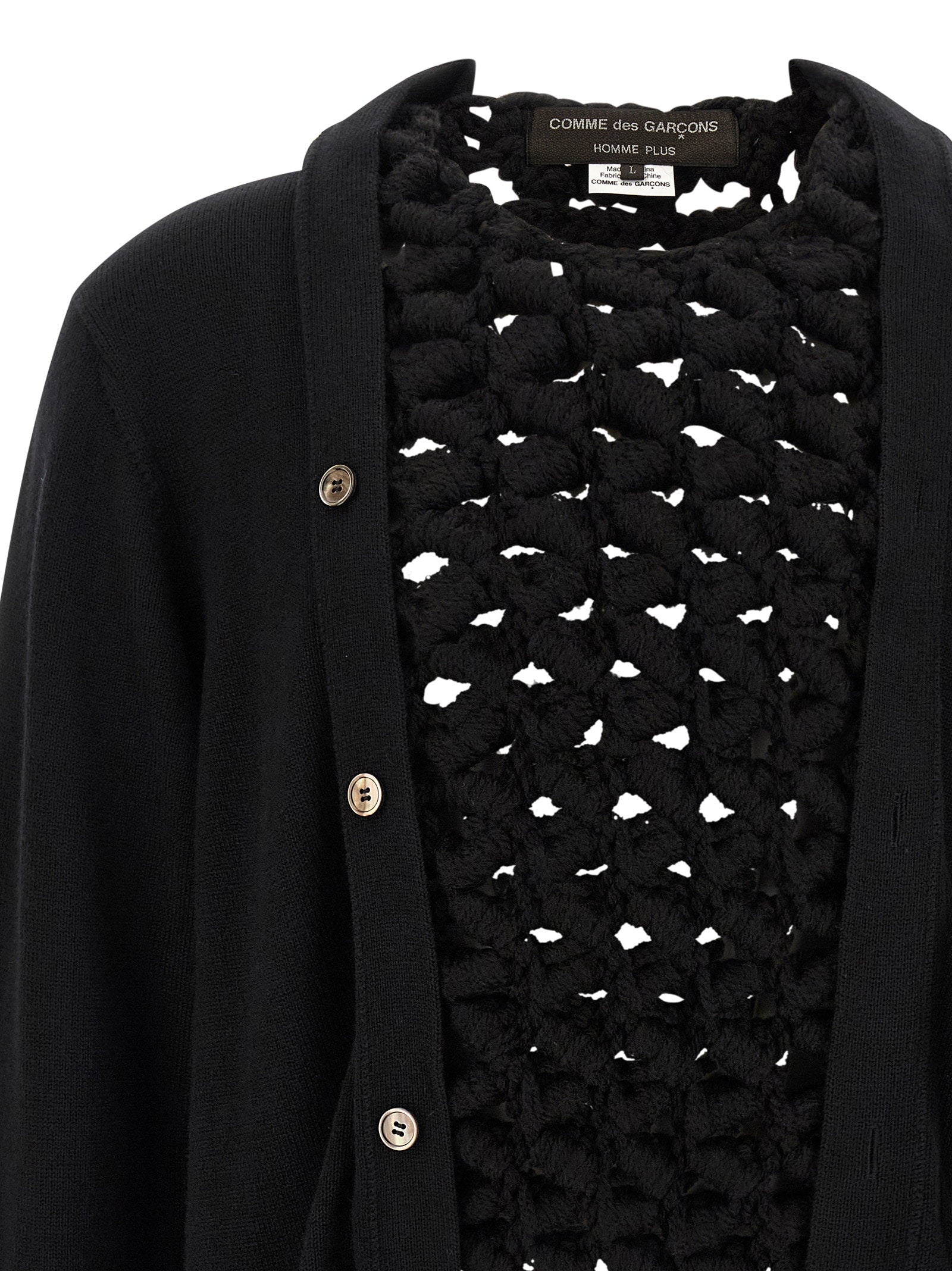 Comme Des Garçons Homme Plus Woven Insert Cardigan