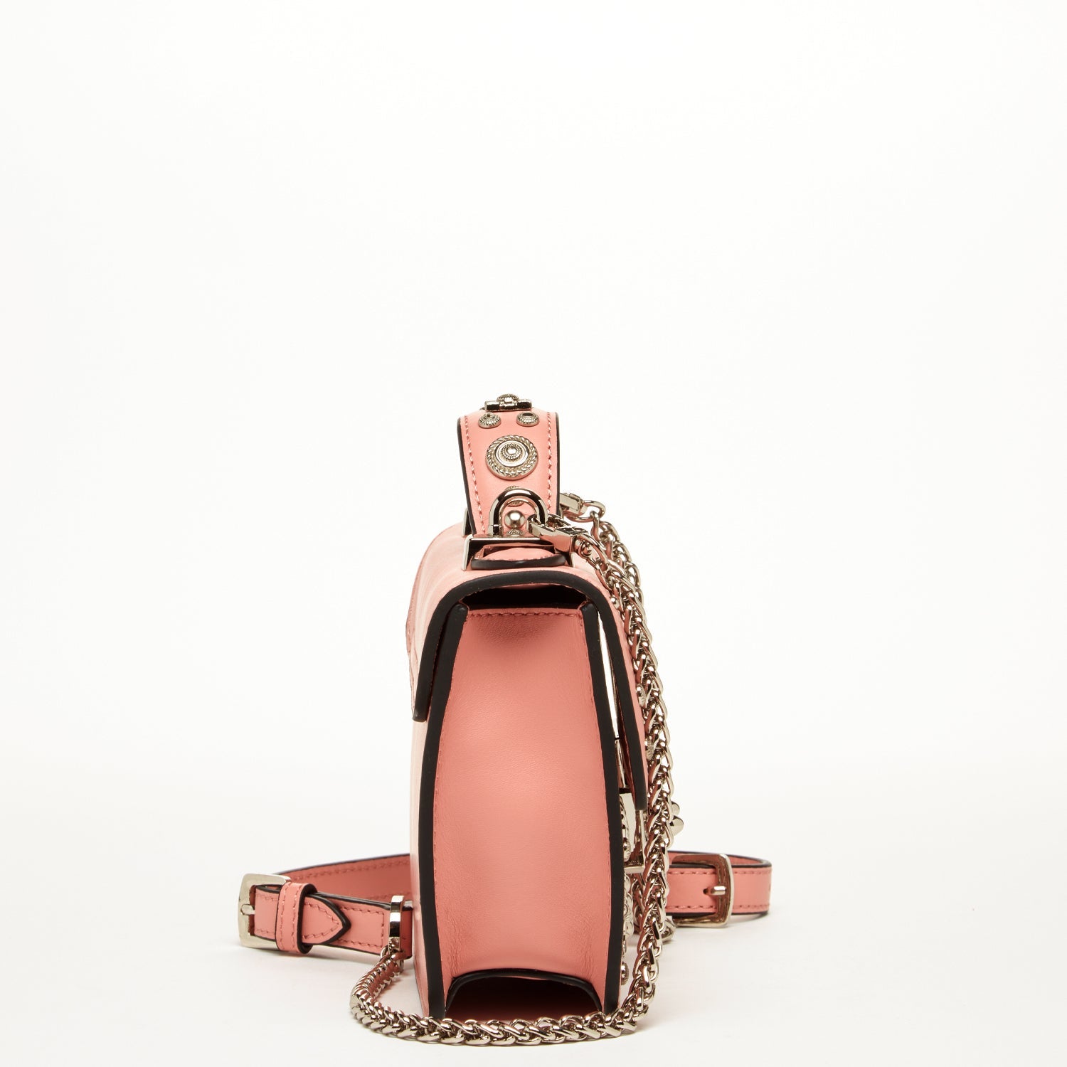 The Hollywood Leather Crossbody Bag Pale Pink