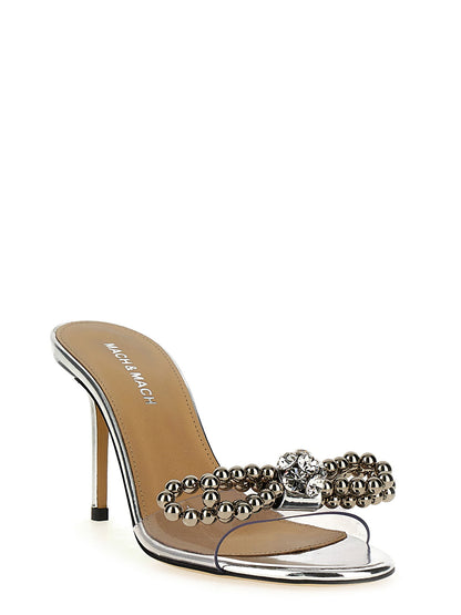 Mach & Mach Stud Bow Sandals