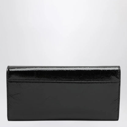ROGER VIVIER Belle Vivier black patent leather wallet with chain