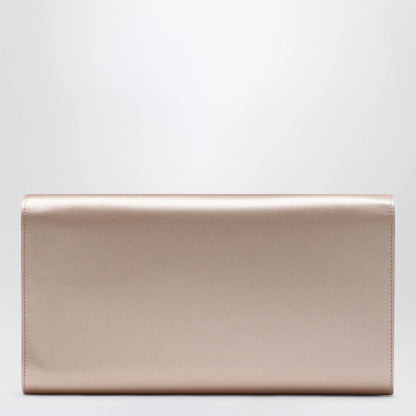 ROGER VIVIER Light pink satin clutch bag with buckle