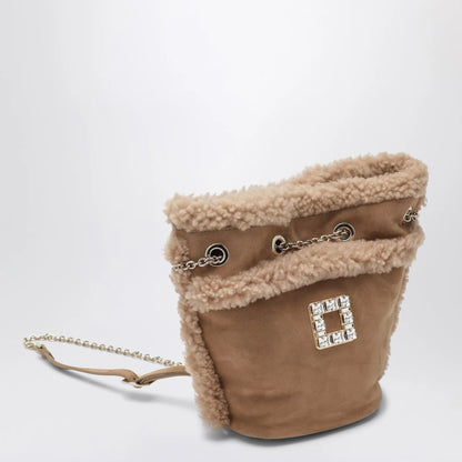 ROGER VIVIER Très Vivier backpack in suede and shearling