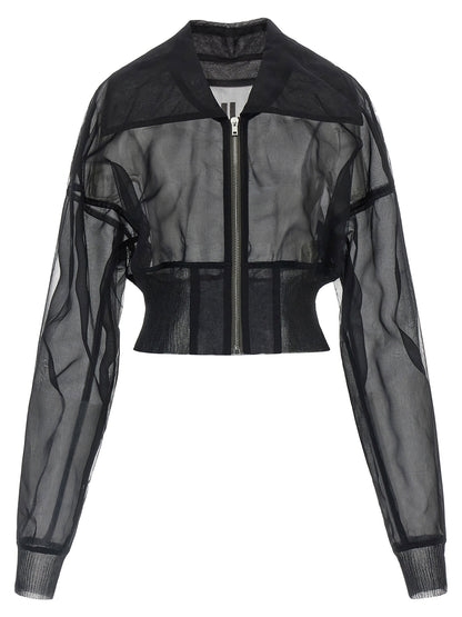 Rick Owens Dracucollar Cropped Bomber Jacket