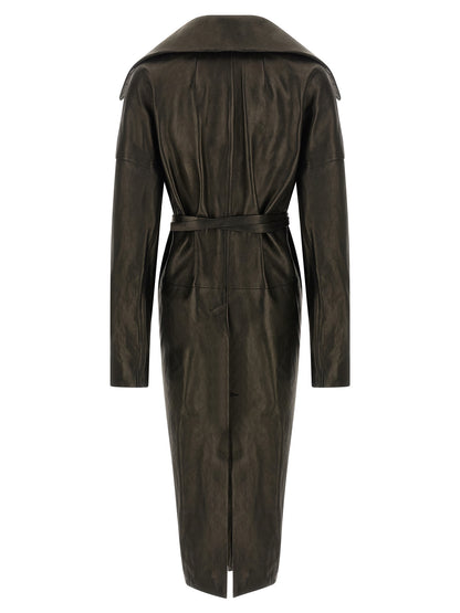 Rick Owens Dracucollar Belted Coat
