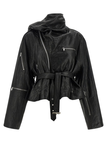Rick Owens Cropped Scarf Flight Jacket