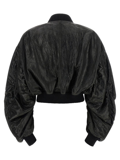 Rick Owens Secchia Cropped Flight Bomber Jacket