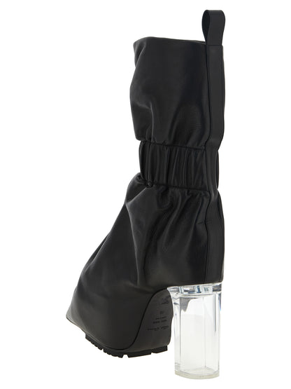 Rick Owens Pull On Cuffed Taquito Ankle Boots