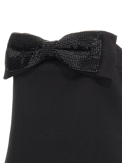 Self-Portrait Black Crepe Bandeau Top